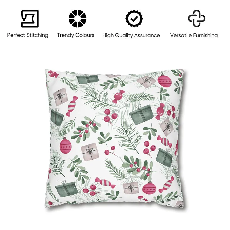 Holiday Doodles Velvet Christmas Cushion Cover - Set Of Five media 6