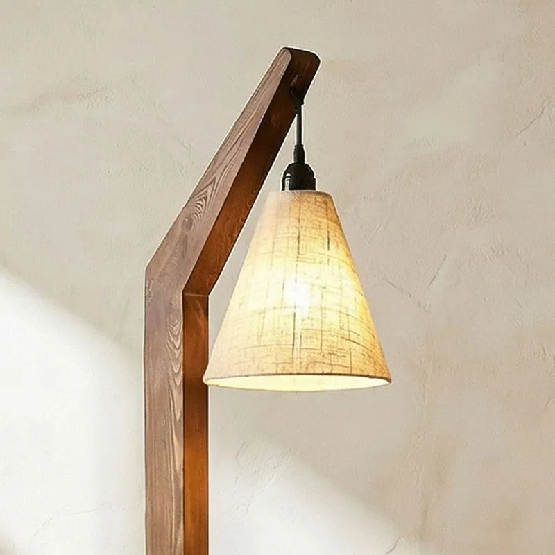 ClassicAura Wooden Floor Lamp - Brown media 4