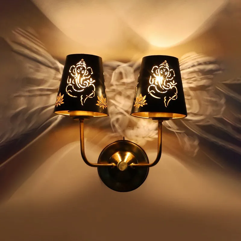 AuraCut Ganesha Duo Metal Wall Lamp media 7