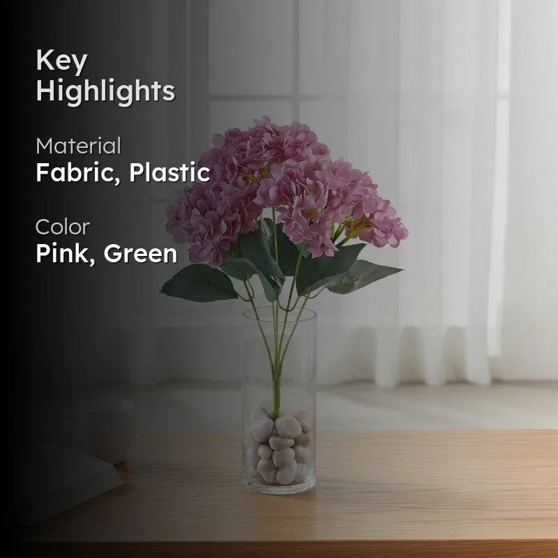Blushira Hydrangea Artificial Flower - Pink media 2