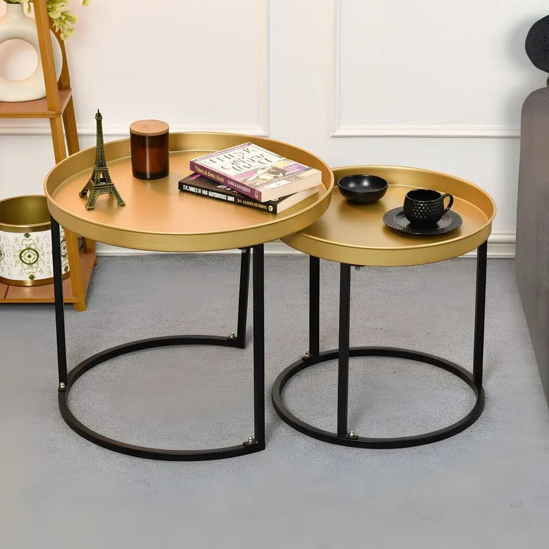 Noira Edge Center Table (Gold & Black) - Set Of Two media 3