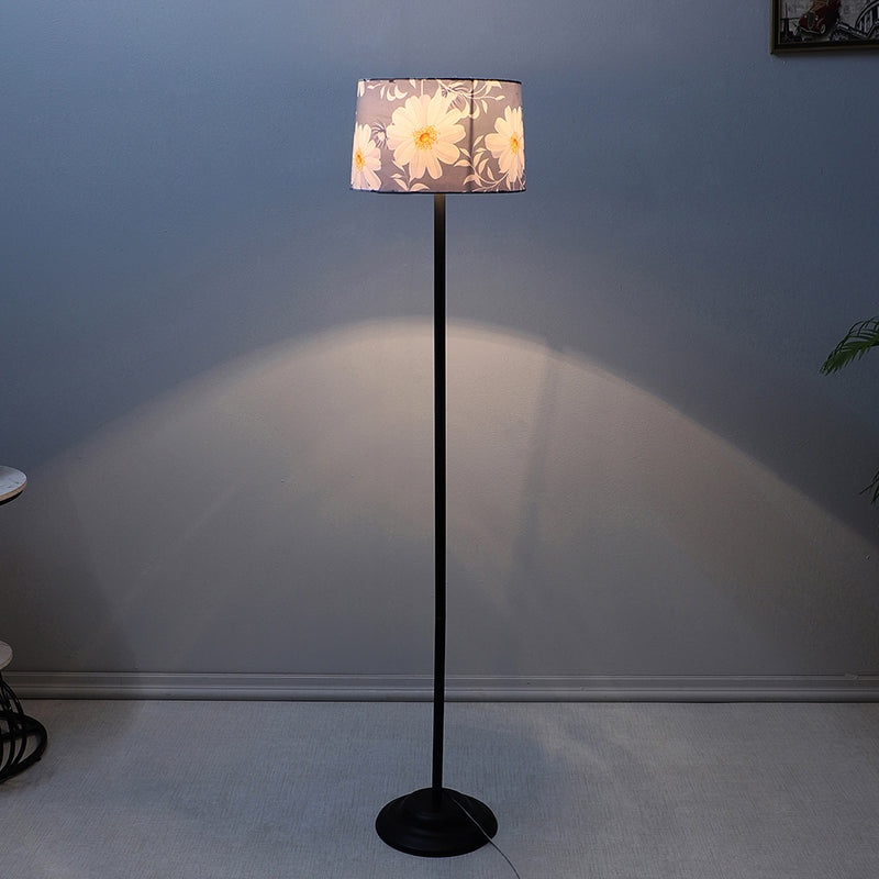 Daisy Blooms Printed Metal Floor Lamp