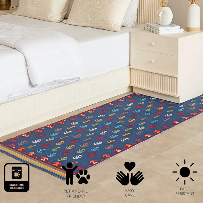 Dravien Cotton Runner Rug - Blue media 7