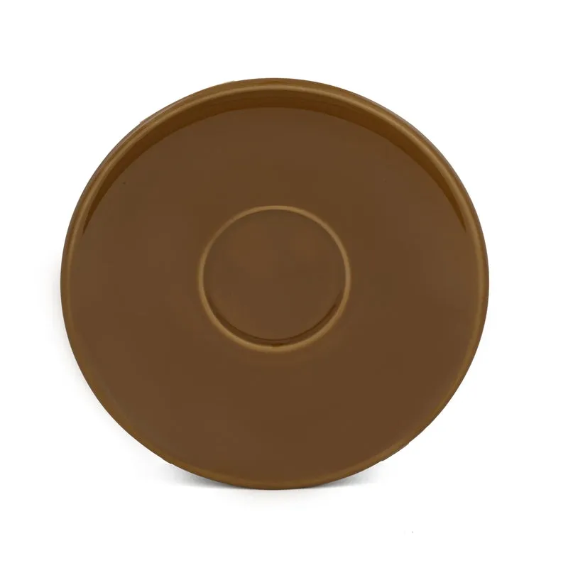 BrewBliss Porcelain Cup & Saucer (Brown/220 mL Each) - Set of Six - 7