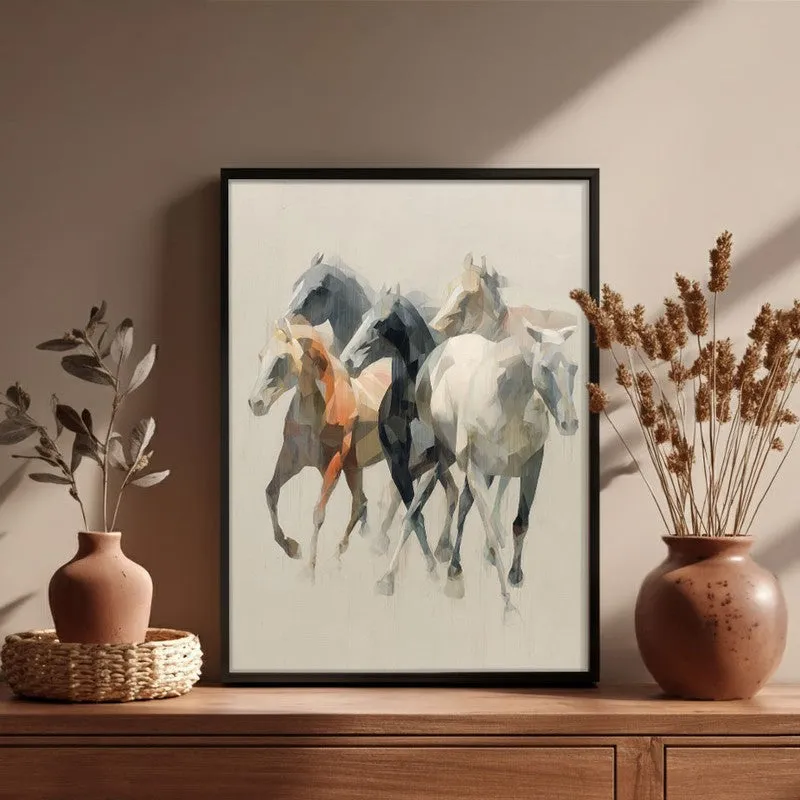 Horse of the Wind Wall Painting With Black Frame media 6