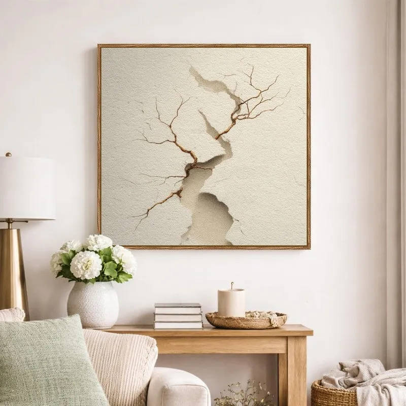 Fractured Form Canvas Wall Art With Frame media 4