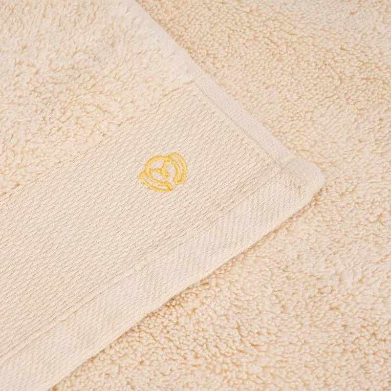 Micro Cotton Soft Serenity Solid Hand Towel (Beige) - Set Of Two media 4