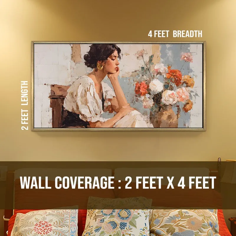 Blooming Calm Canvas Wall Painting With Frame media 8