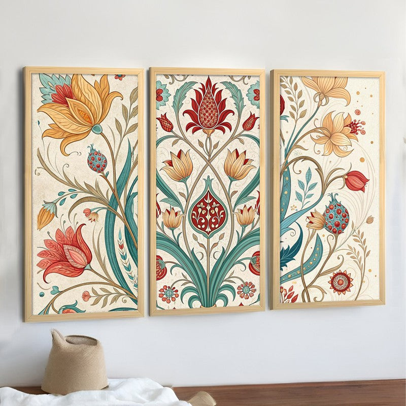 Blossomora Wall Painting - Set Of Three media 3