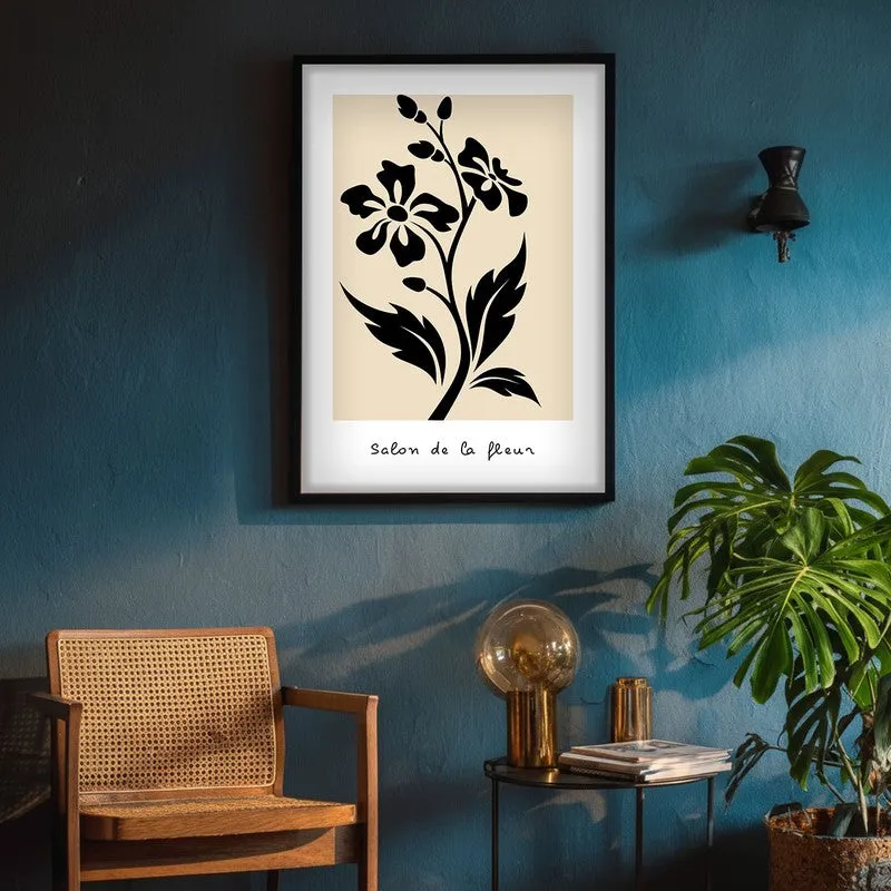 Bold Bloom Canvas Wall Painting With Black Frame media 8