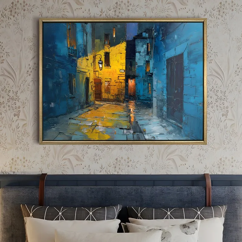 Painterly Avenue Canvas Wall Painting With Frame media 5