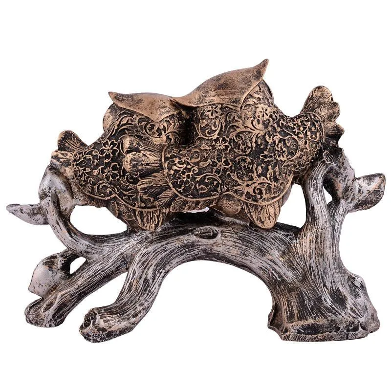 Hoot & Chill Painted Polyresin Showpiece - Copper media 5