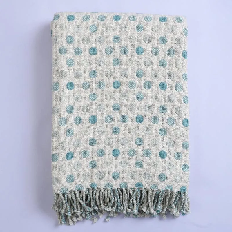 Confetti Comfort Knitted Cotton Throw - Green media 3