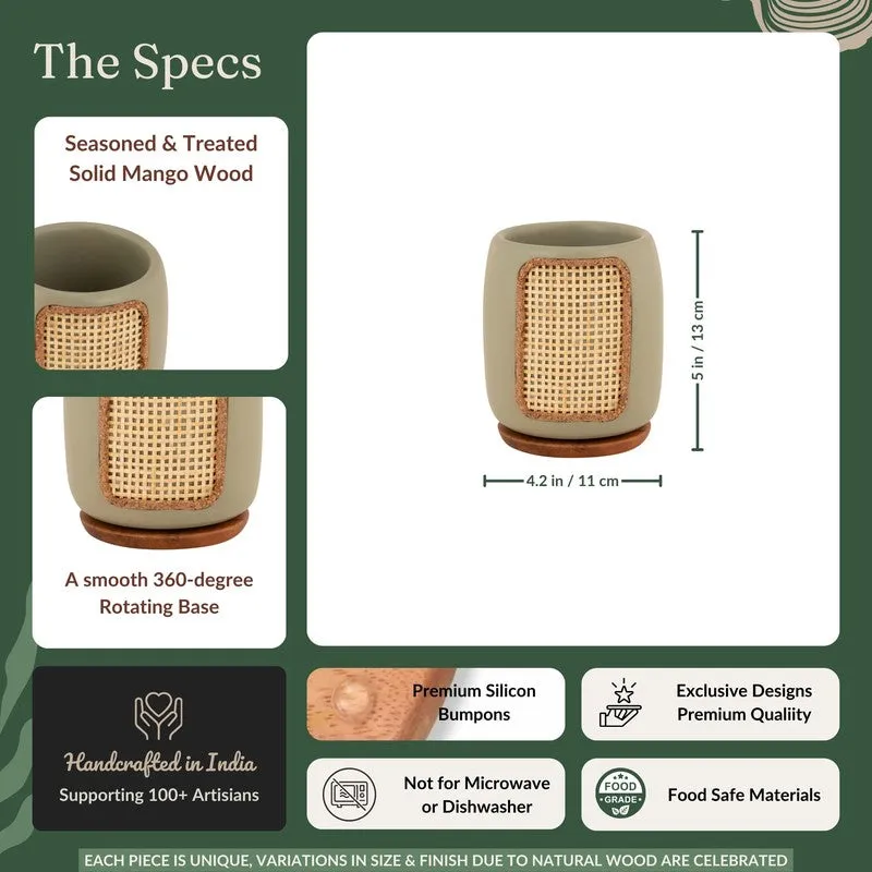 Jali Wooden Cutlery Holder media 11