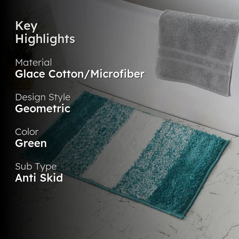 Zyra Cotton Bath Mat - Teal media 2