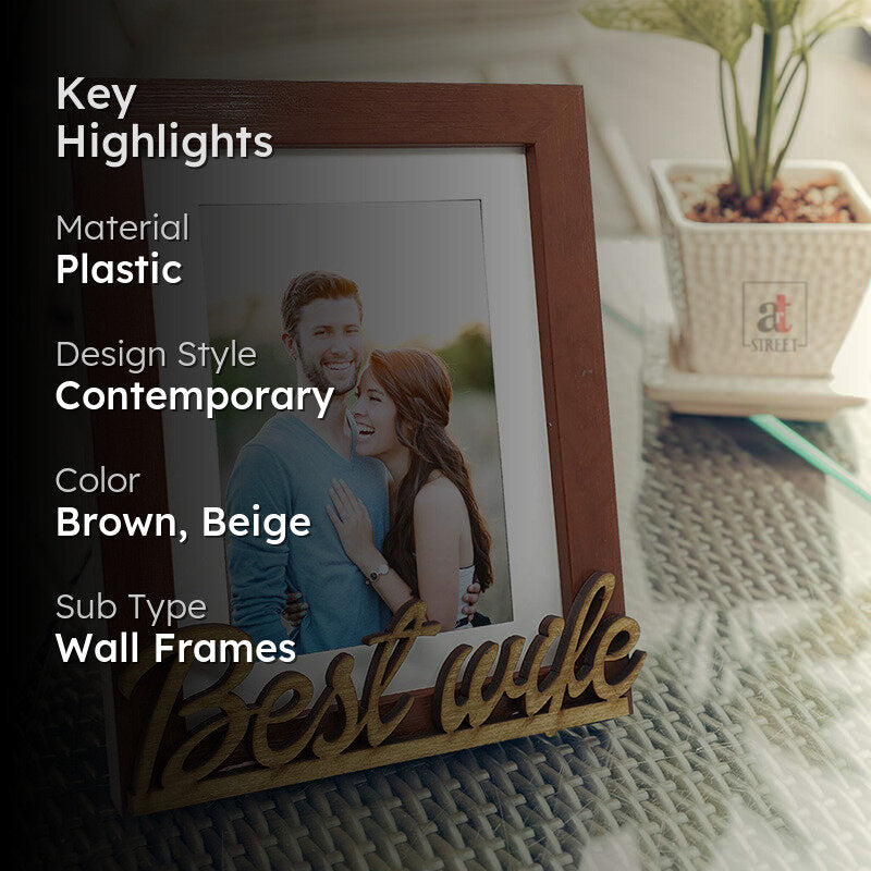 Valentine Moment Plastic Photo Frame - Brown media 2