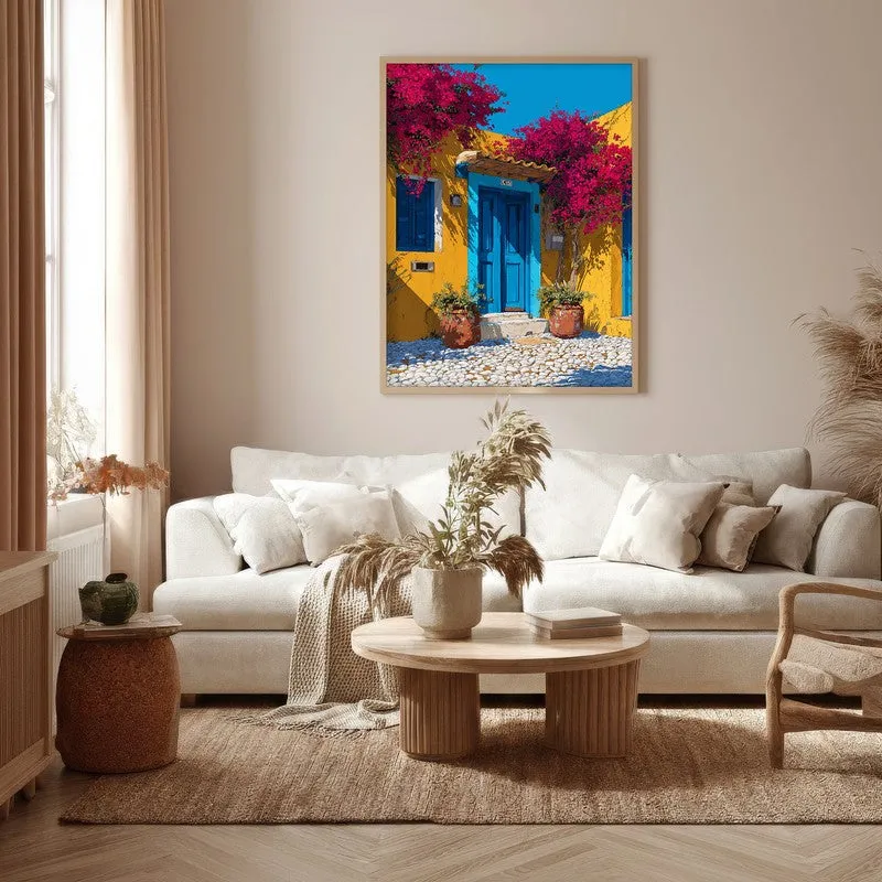 Terra Bloom Canvas Wall Painting - Brown Frame media 5