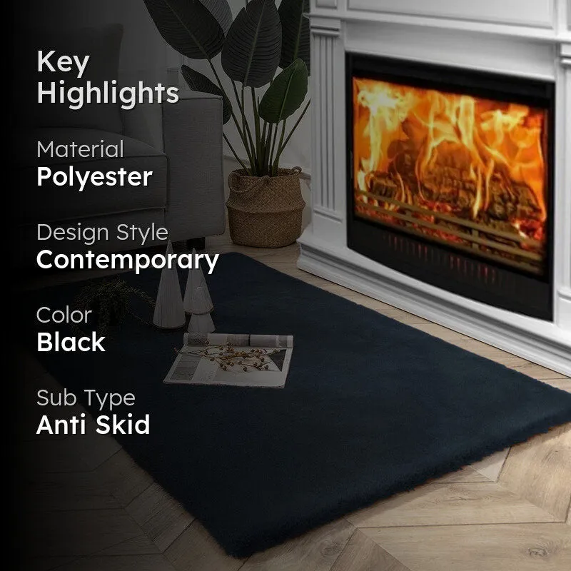 Ruffle Luxe Area Rug - Charcoal media 2