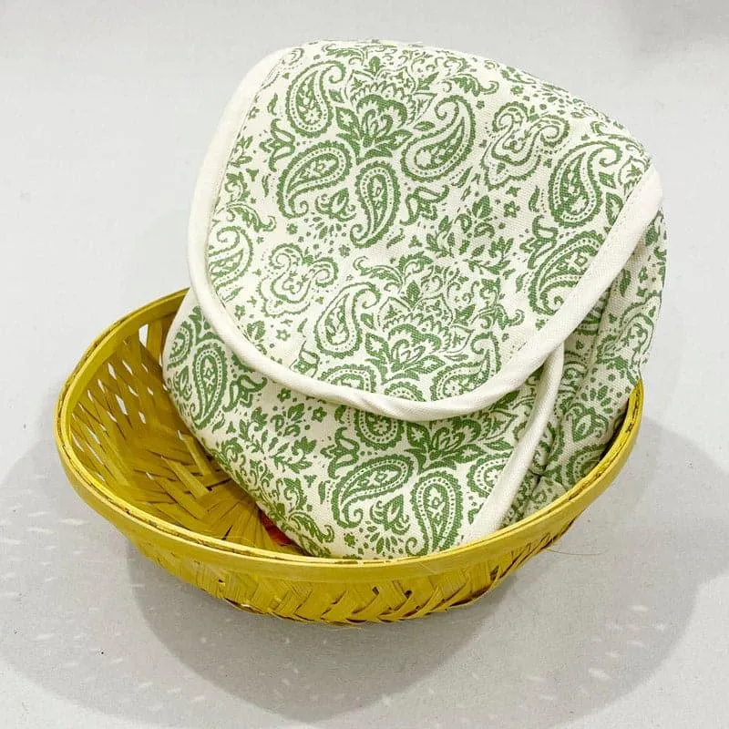 Swayam Theona Round Bread Basket - Green media 4