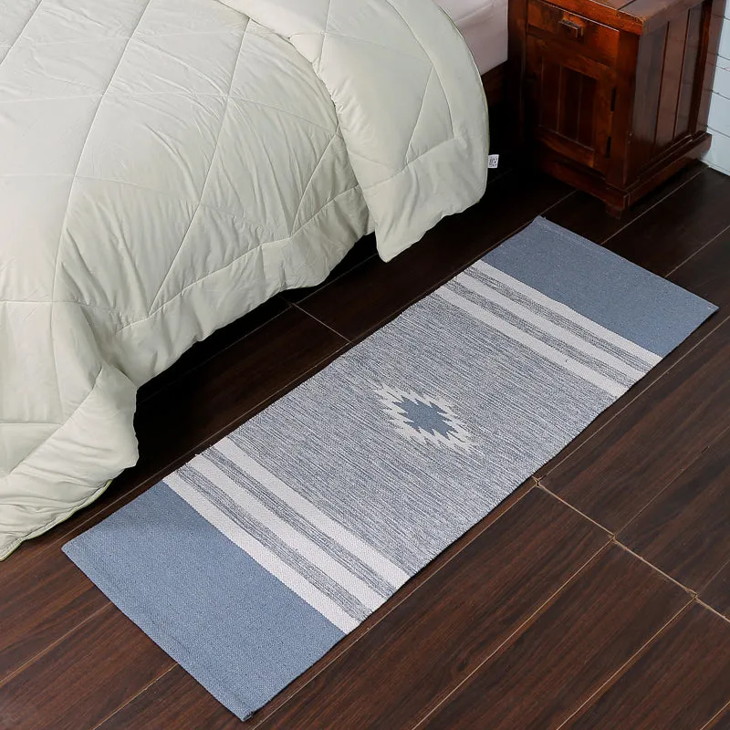 Decoria Cotton Runner Rug - Light Blue media 3
