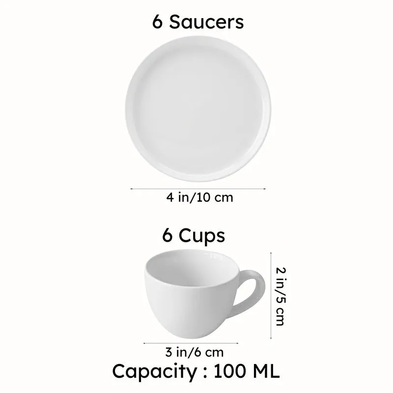 Blush & Brew Cup & Saucer (Pink/100 mL) - Twelve Piece Set media 8