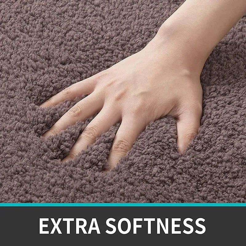 Lois Anti Skid Bath Mat (Brown) - Set Of Four media 5
