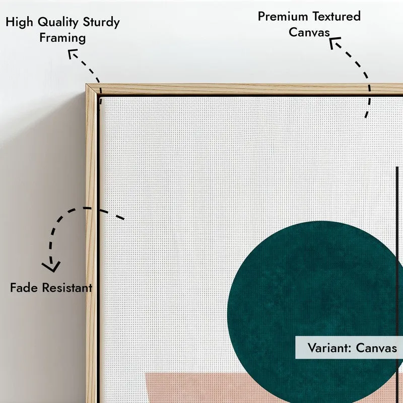 Linear Anchor Canvas Wall Painting With Brown Frame media 8