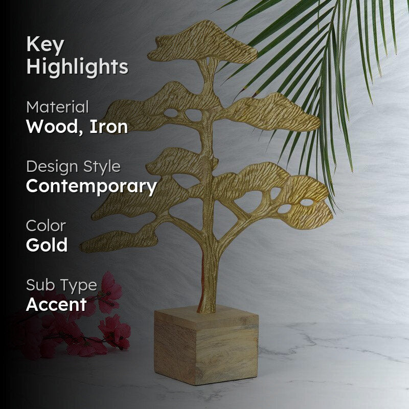 Glamo Tribal Tree Showpiece - Gold media 2
