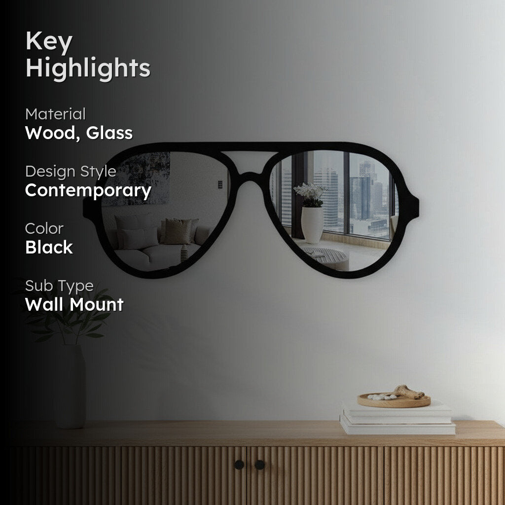 Mirrored Sunglasses Wall Mirror media 2
