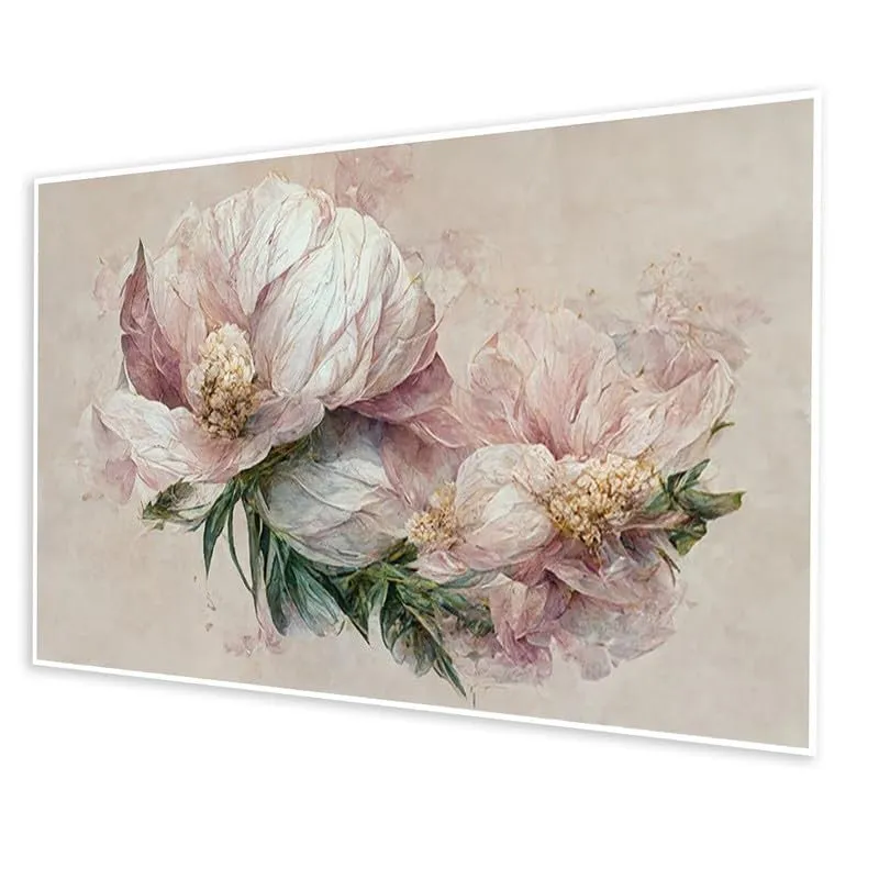 Vintage Floral Whisper Canvas Wall Painting With Frame media 5
