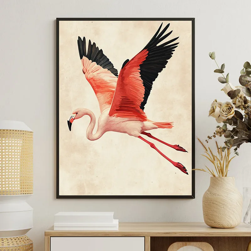 Flight Of Pink Wall Art With Resin Frame media 1