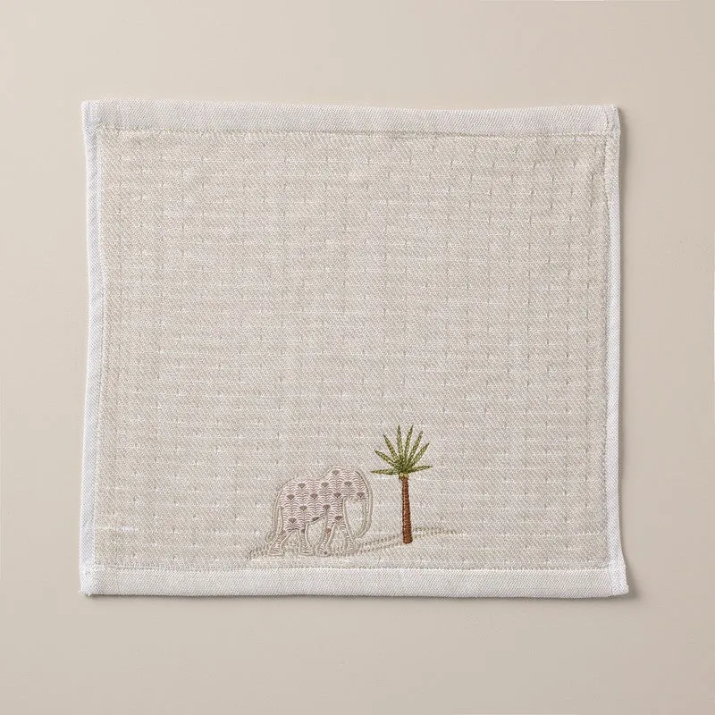 Cushira Applique Bamboo Cotton Hand Towels with Canvas Box - Set Of Three media 5