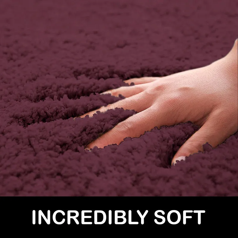 Nuo Luxe Micro Fiber Area Rug - Wine media 4