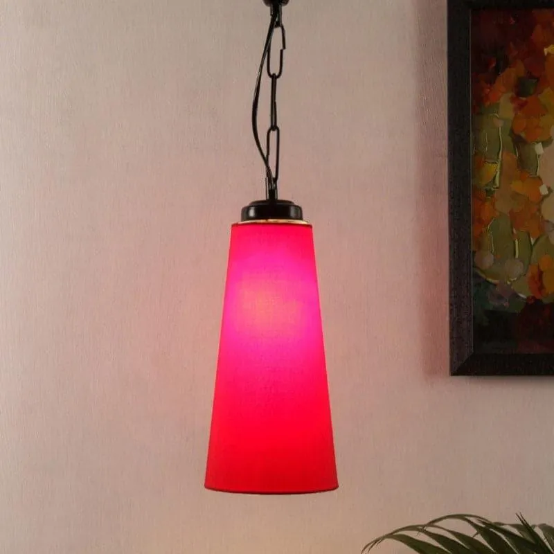Nicia Fabric Ceiling Lamp - Red media 1
