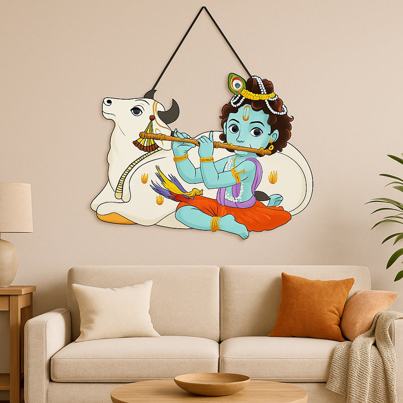 Balagopala I Polyester & MDF Wall Hanging
