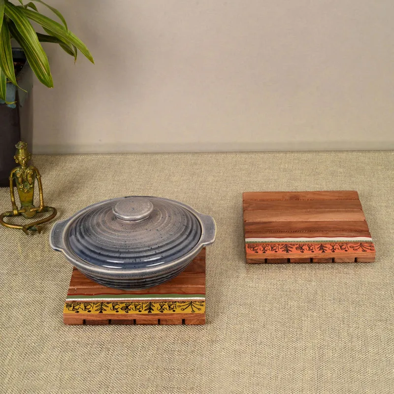 Alda Wooden Trivet - Set Of Two media 1