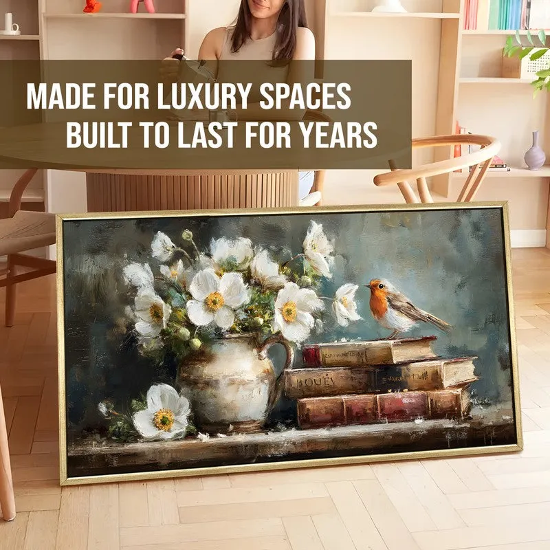 Bloom Delight Canvas Wall Painting With Frame media 5