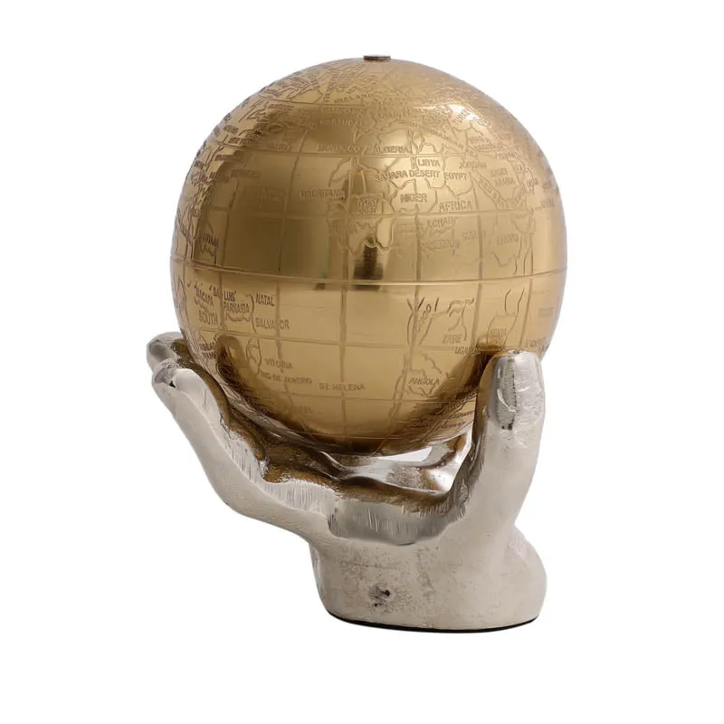 Angelic Grip Globe Aluminum Showpiece media 3