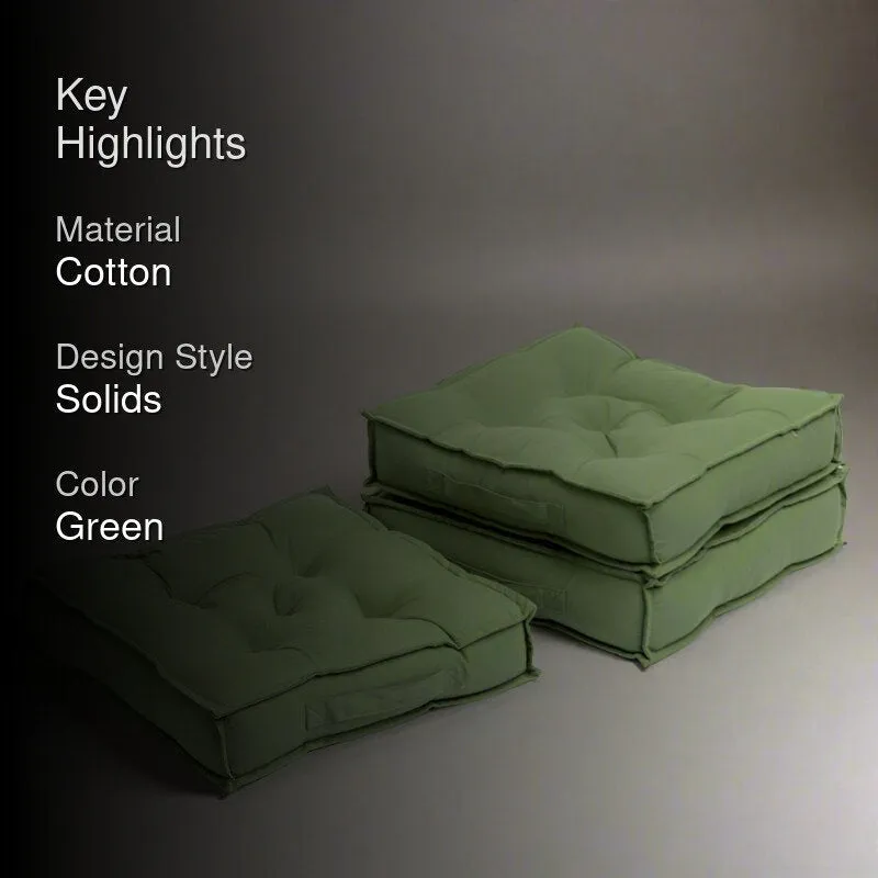 Tara Floor Cushion (Light Green) - Set Of Three media 2