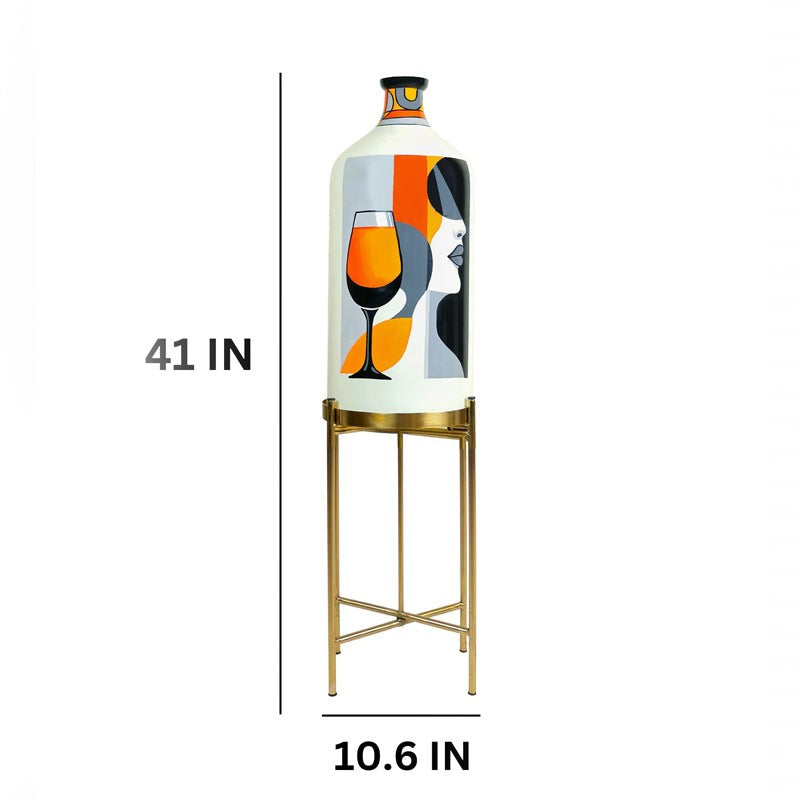Drink'o Clock Hand Painted Glass Floor Lamp With Stand media 6