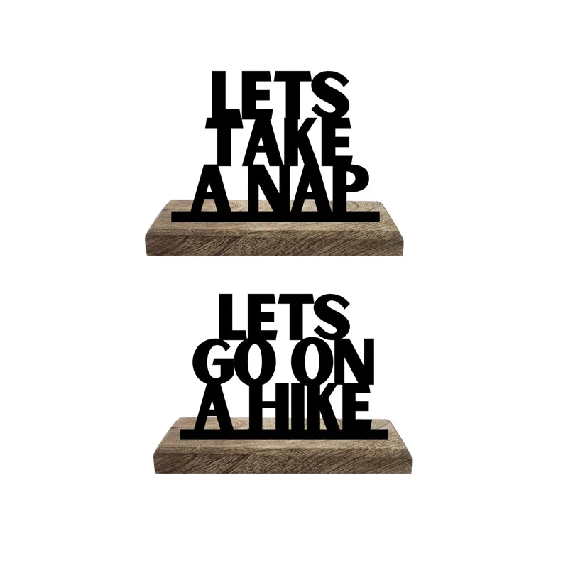 Let's Take A Nap Typography Showpiece - Set Of Two media 4