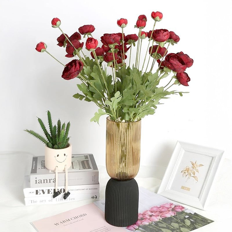 GraceBloom Modern Artificial Flower Dcor - Set Of Three