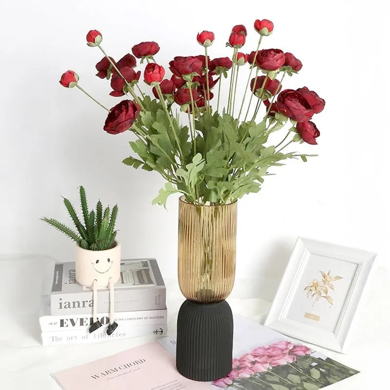 GraceBloom Modern Artificial Flower Dcor - Set Of Three media 1