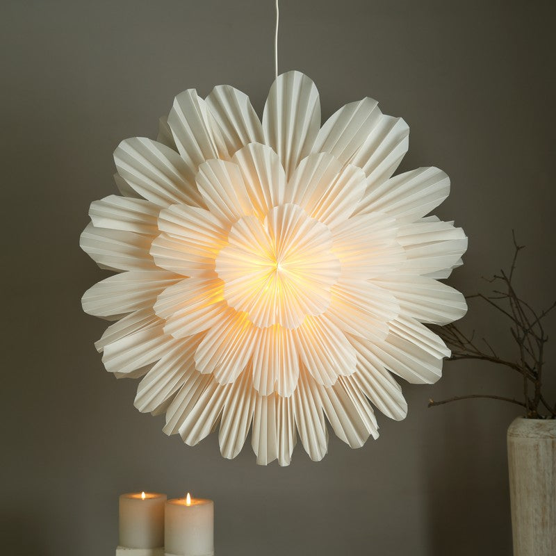 Fig Living Frill Flower Star Flower Festive Light - Christmas Decor Hanging