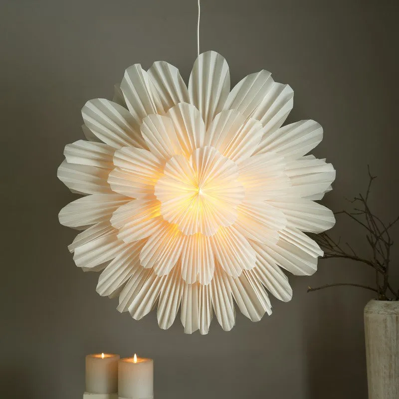 Fig Living Frill Flower Star Flower Festive Light - Christmas Decor Hanging media 1