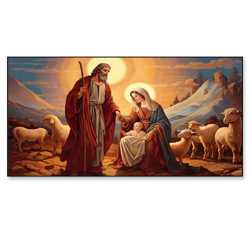 Holy Family Grace Canvas Wall Painting With Frame media 4