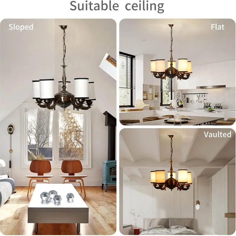 Letica Cylindrical Golden Antique Ceiling Lamp media 5