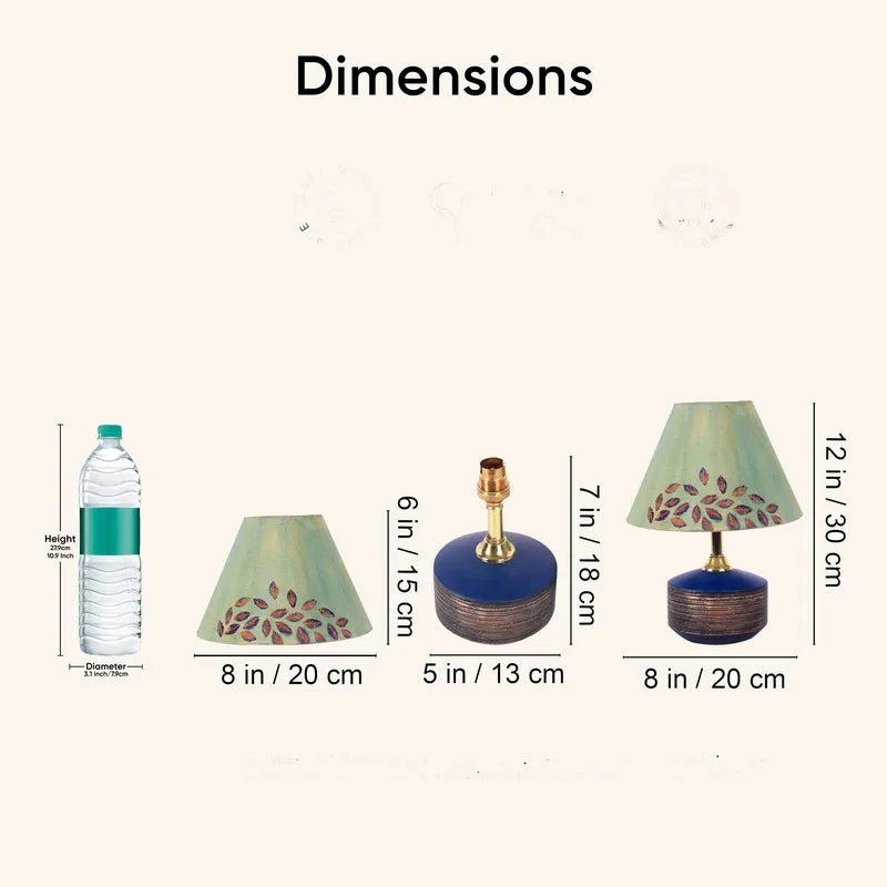 Leaves In Wind Wooden & Terracotta Table Lamp - Multicolor - 15