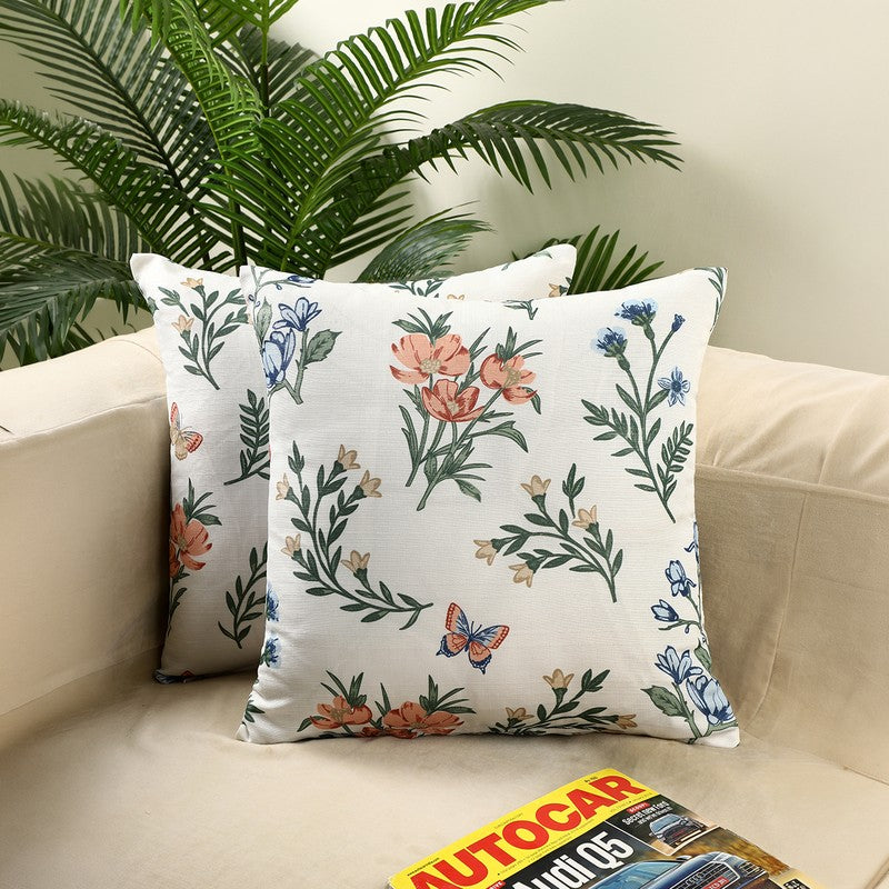 Floral Folk Cushion Cover - Set of Two