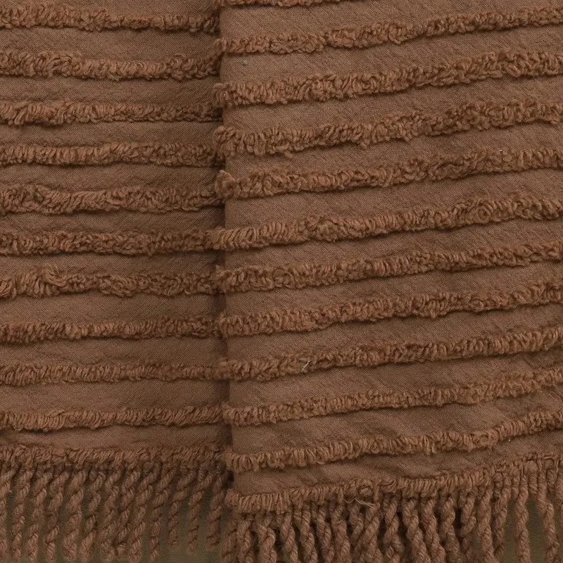 LuxeLayer Cotton Throw - Brown media 3